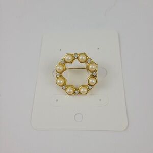 Gold Geometric Brooch